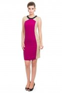 Короткое Вечернее Платье Пурпурный T2515