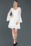 Короткое Платье На Приглашение Белый ABK739