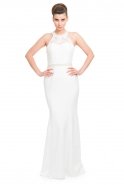 Длинное Вечернее Платье Белый J1163