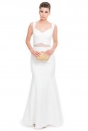 Длинное Вечернее Платье Белый T2511