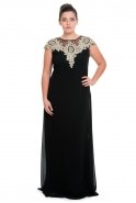 Длинное Свободное Вечернее Платье Черный O8022