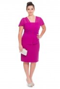 Короткое Свободное Вечернее Платье Пурпурный O8094