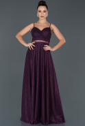 Длинное Выпускное Платье Пурпурный ABU884