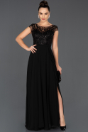 Длинное Помолвочное Платье Черный ABU1019