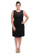 Короткое Свободное Вечернее Платье Черный N98321