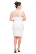 Короткое Свободное Вечернее Платье Белый N98344