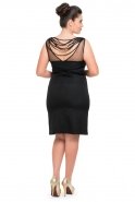 Короткое Свободное Вечернее Платье Черный N98344