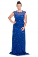Длинное Свободное Вечернее Платье Ярко-синий O4271