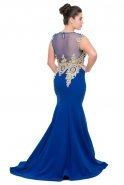 Длинное Свободное Вечернее Платье Ярко-синий O4272