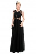 Длинное Вечернее Платье Черный AN2303