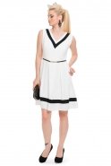 Короткое Вечернее Платье Белый T2518