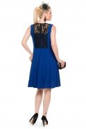 Короткое Коктейльное Платье Ярко-синий T2526
