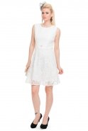 Короткое Вечернее Платье Белый T2541
