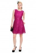 Короткое Вечернее Платье Пурпурный T2541