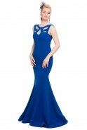 Длинное Выпускное Платье Ярко-синий O4151