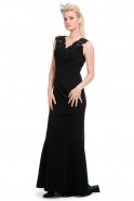 Длинное Вечернее Платье Черный AN2329