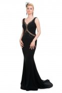 Длинное Свободное Вечернее Платье Черный O9157