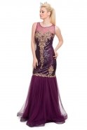 Длинное Вечернее Платье Пурпурный S4270