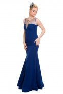 Длинное Вечернее Платье Ярко-синий S4273