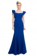 Длинное Вечернее Платье Ярко-синий S4285