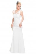 Длинное Вечернее Платье Белый T2534