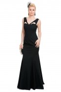 Длинное Вечернее Платье Черный T2534