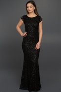 Длинное Вечернее Платье Черный AR36700