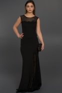Длинное Вечернее Платье Черный AR36799