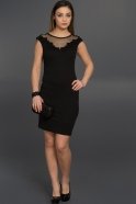 Короткое Вечернее Платье Черный AR36811
