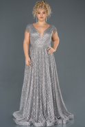 Длинное Помолвочное Платье Серый ABU1048