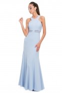 Длинное Вечернее Платье Светло-синий J1170