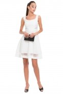 Короткое Платье На Приглашение Белый T2539