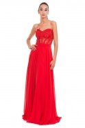 Длинное Вечернее Платье Сердечко красный F2641