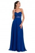 Длинное Вечернее Платье Сердечко Ярко-синий F2641