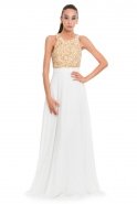 Длинное Вечернее Платье Белый O4353
