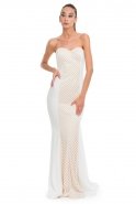 Длинное Вечернее Платье Сердечко Белый O4380
