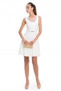 Короткое Платье На Приглашение Белый T2536