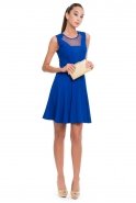 Короткое Платье На Приглашение Ярко-синий T2536
