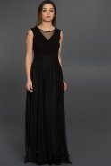 Длинное Вечернее Платье Черный AR36824
