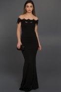 Длинное Вечернее Платье Черный AR36829