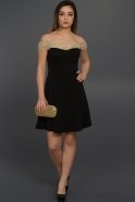 Короткое Вечернее Платье Черный AR36834