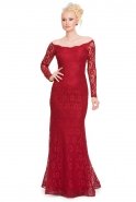 Длинное Вечернее Платье красный ABU555