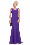 Длинное Вечернее Платье Пурпурный E3152