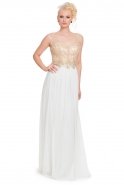 Длинное Вечернее Платье Белый E3165