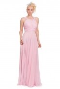 Длинное Вечернее Платье розовый E3169