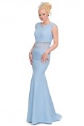 Длинное Вечернее Платье Синий E3173