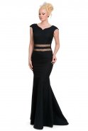 Длинное Вечернее Платье Черный E3173