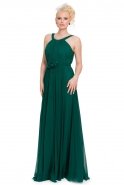 Длинное Вечернее Платье Изумрудно-зеленый AN2337
