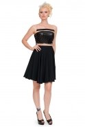 Короткое Вечернее Платье Черный A60490