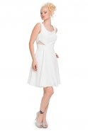 Короткое Вечернее Платье Белый C8000